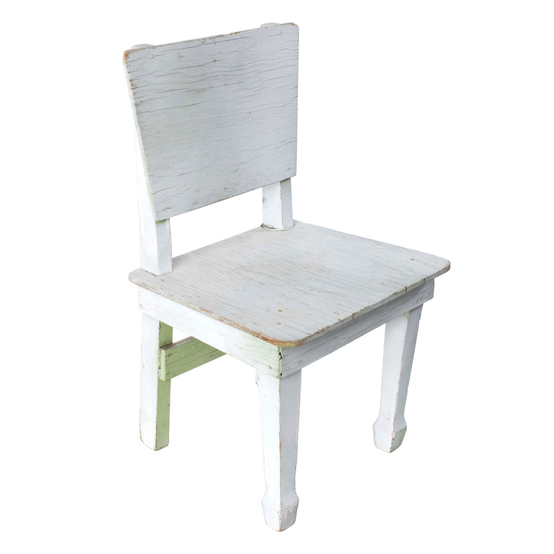 Pale Blue Children's Chair with Plywood Seat and Back