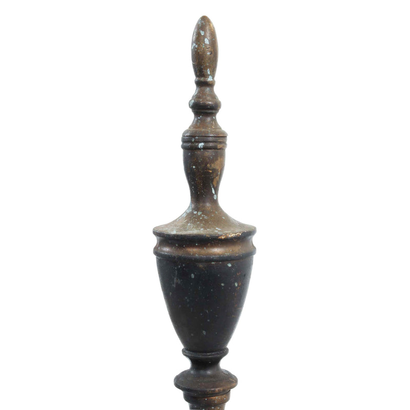 Patinaed Cast Brass Andirons (Pair)