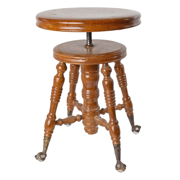 Piano Stool with Glass Ball Feet