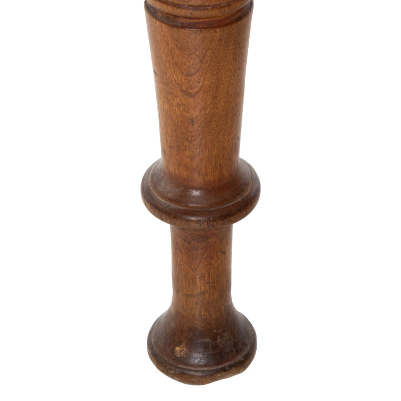 Pine Drop Leaf Table w/ Maple Turned Legs and Apron & Mortise & Tenon Peg Joinery