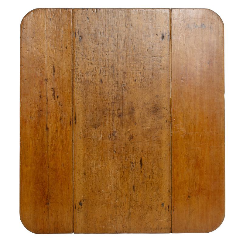 Pine Drop Leaf Table w/ Maple Turned Legs and Apron & Mortise & Tenon Peg Joinery