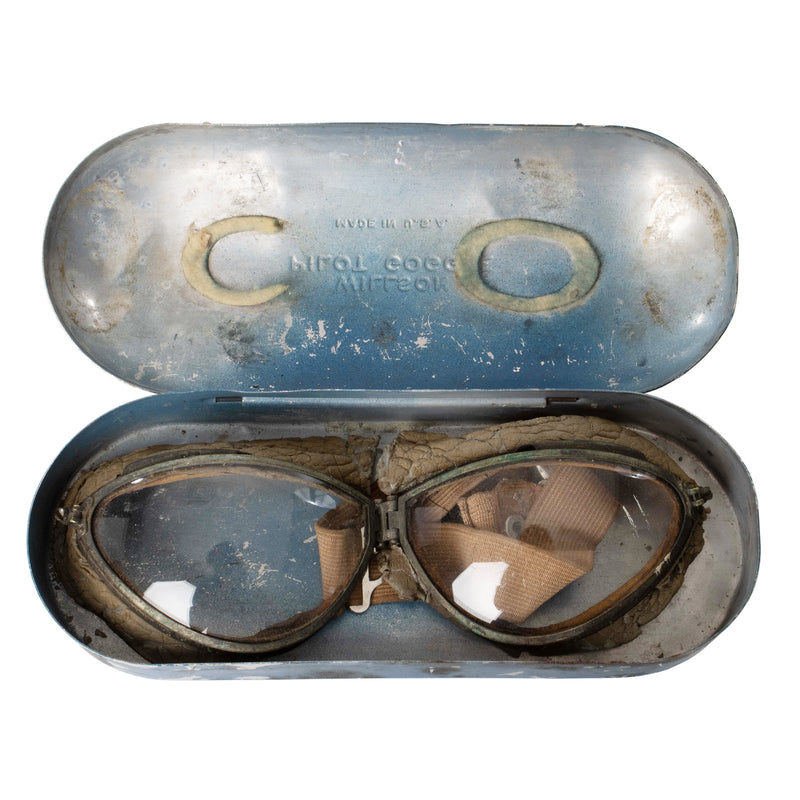 Pre WWII Pilot Goggles in Original Case