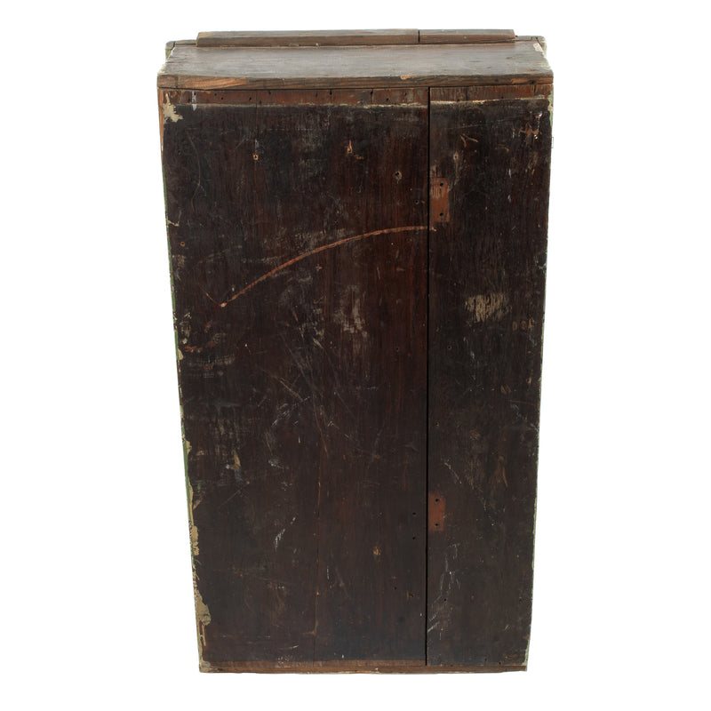 Primitive Green Painted Hanging Wall Cabinet w/ Single Door