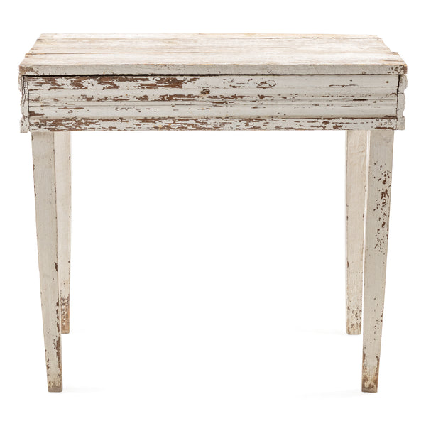 Primitive Handmade Light Grey Painted Georgian Pine Farmhouse Table