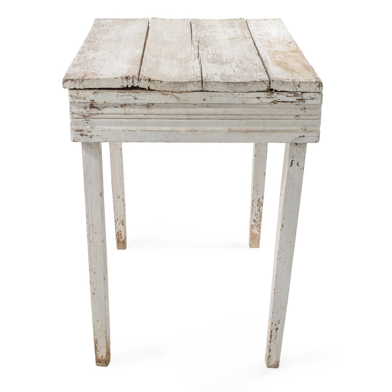 Primitive Handmade Light Grey Painted Georgian Pine Farmhouse Table