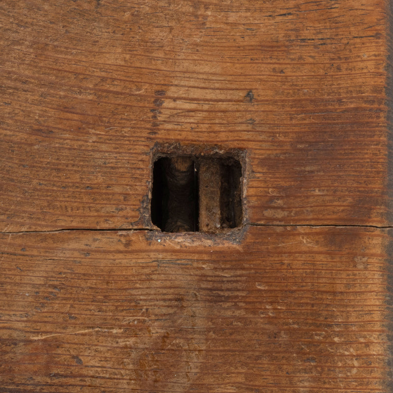Primitive Pine Side Table w/ Peg & Mortice Joinery and Turned Legs (As Is)