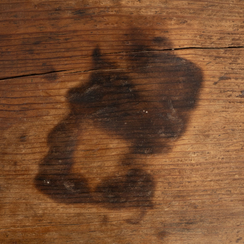 Primitive Pine Side Table w/ Peg & Mortice Joinery and Turned Legs (As Is)