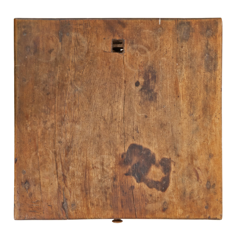 Primitive Pine Side Table w/ Peg & Mortice Joinery and Turned Legs (As Is)