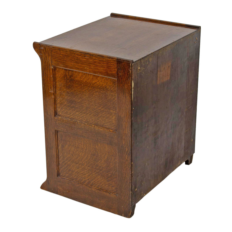 Quarter Cut Oak 12 Drawer Filing Cabinet w/ Original Hardware