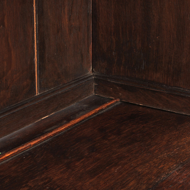 RARE 18th Century English Oak Welsh Dresser w/ Molded Edge Cornice and Cabriole Legs
