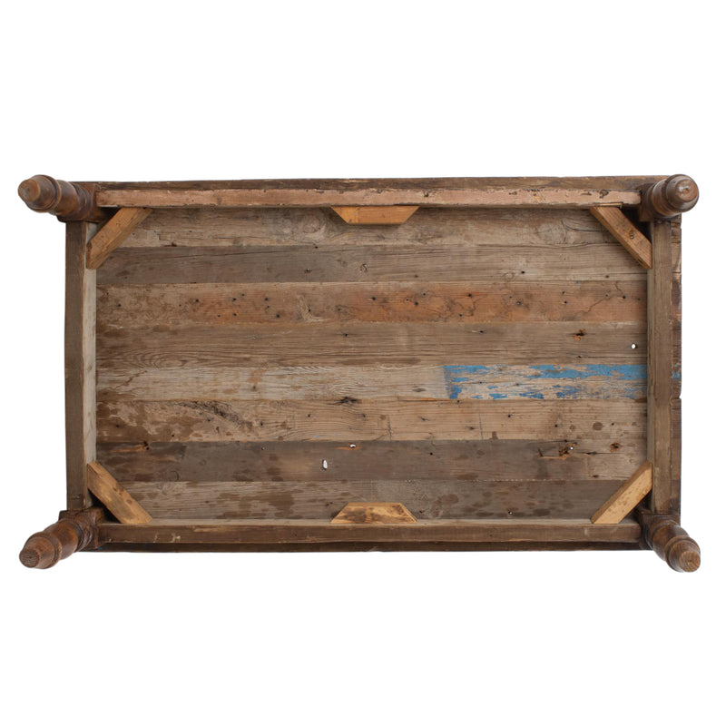 Reclaimed Pine Coffee Table w/ Turned Legs