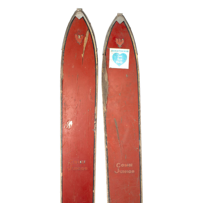 Red Combi Junior Skis with Poles