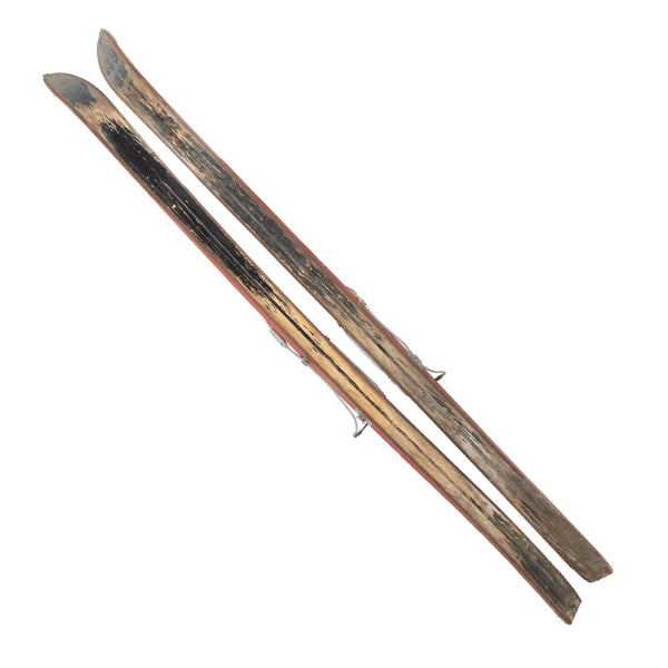 Red Combi Junior Skis with Poles