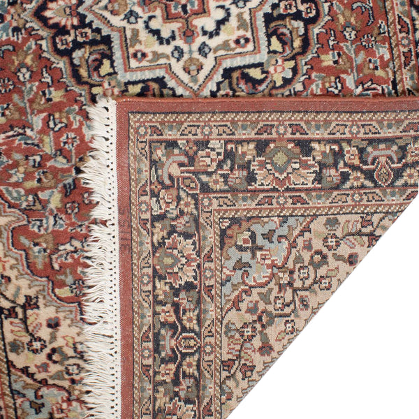 Red and Beige Persian Rug w/ White Fringe