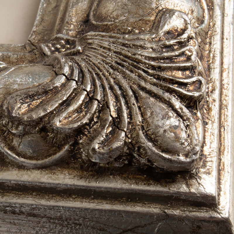 Relief of Roses in Silver Leaf Frame (Material Unknown)