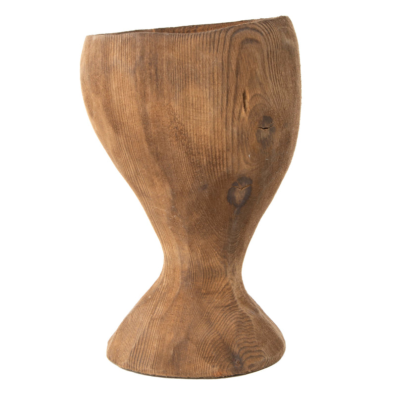 Short Primitive Hand Carved Wood Goblet