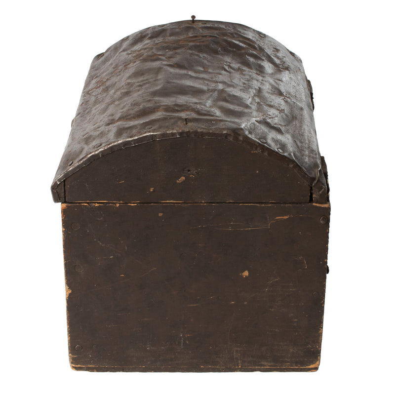 Small Brown Painted Dome Top Trunk