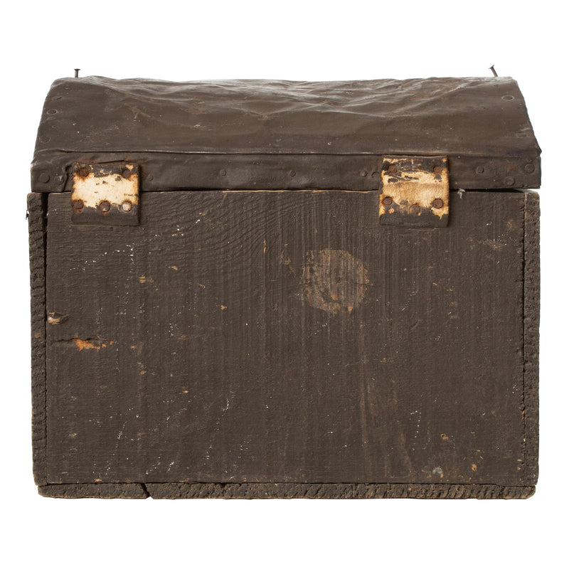Small Brown Painted Dome Top Trunk