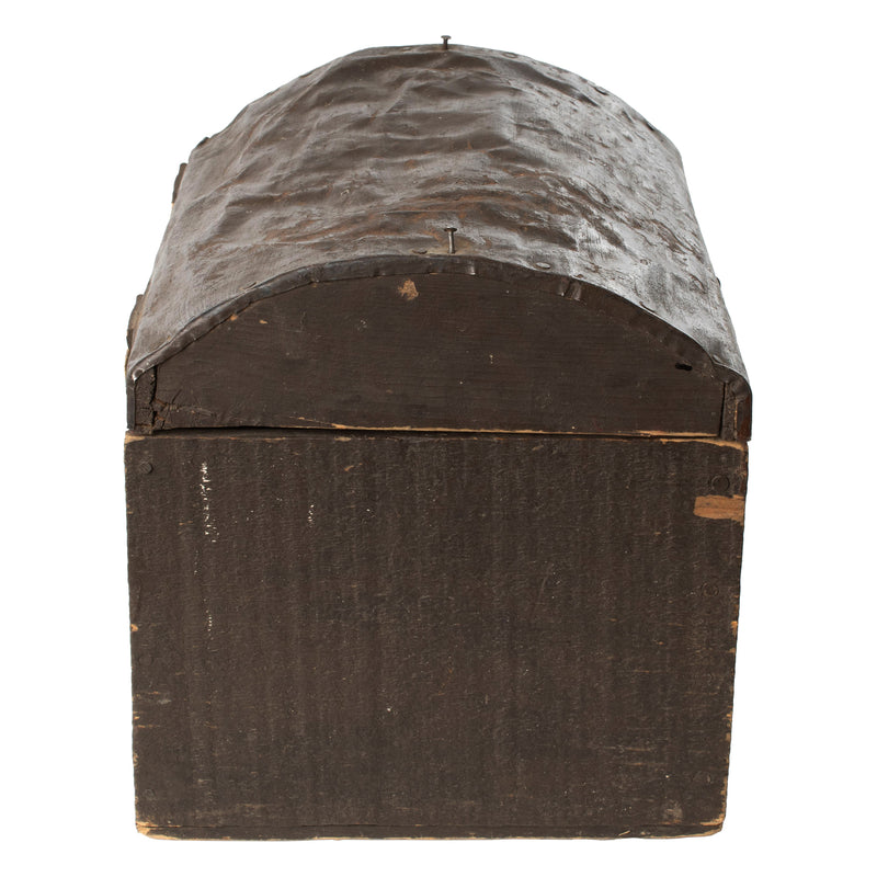 Small Brown Painted Dome Top Trunk