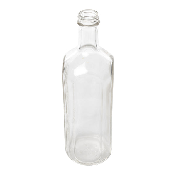 Square Clear Glass "Dr. Peter Fahrney & Sons" Apothecary Bottle