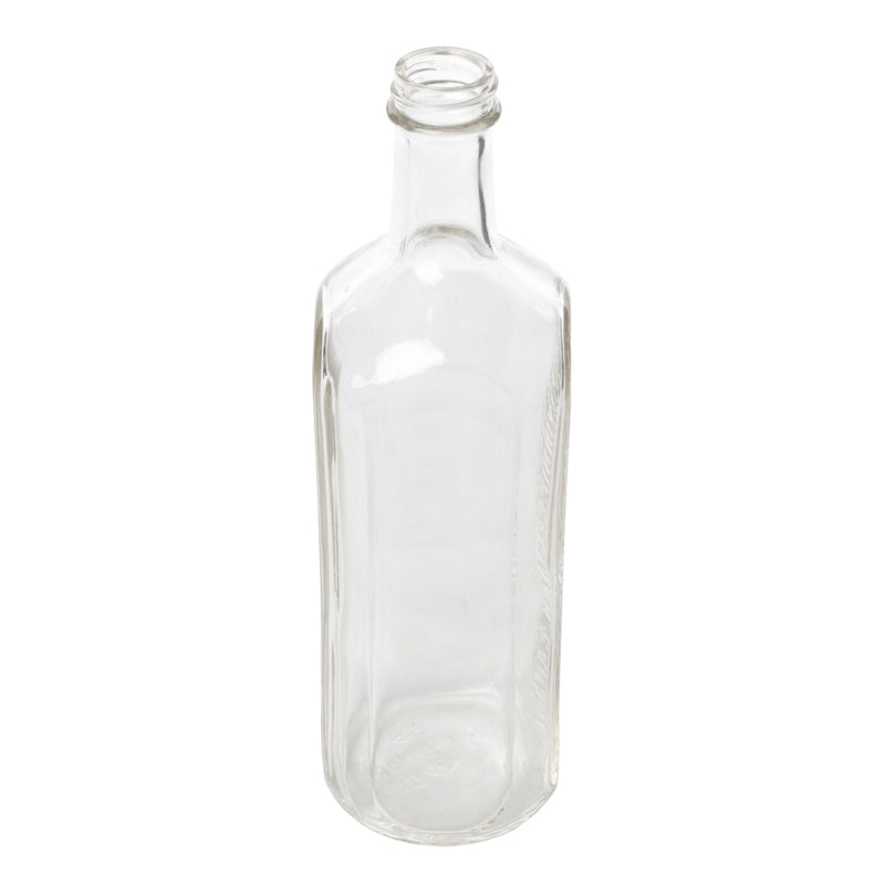Square Clear Glass "Dr. Peter Fahrney & Sons" Apothecary Bottle