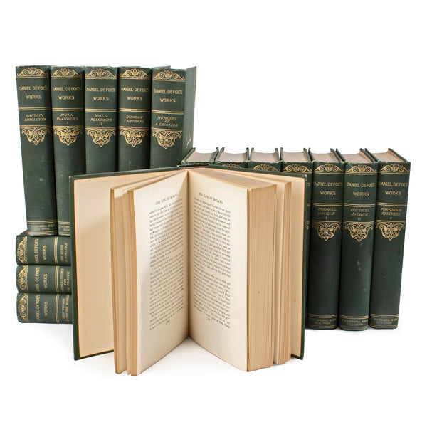 The Works of Daniel Defoe in Sixteen Volumes (Full Set)
