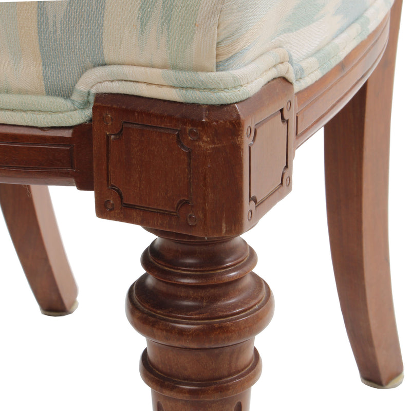 Victorian Carved Walnut Dining Chairs w/ Upholstered Seats (Set of 6)