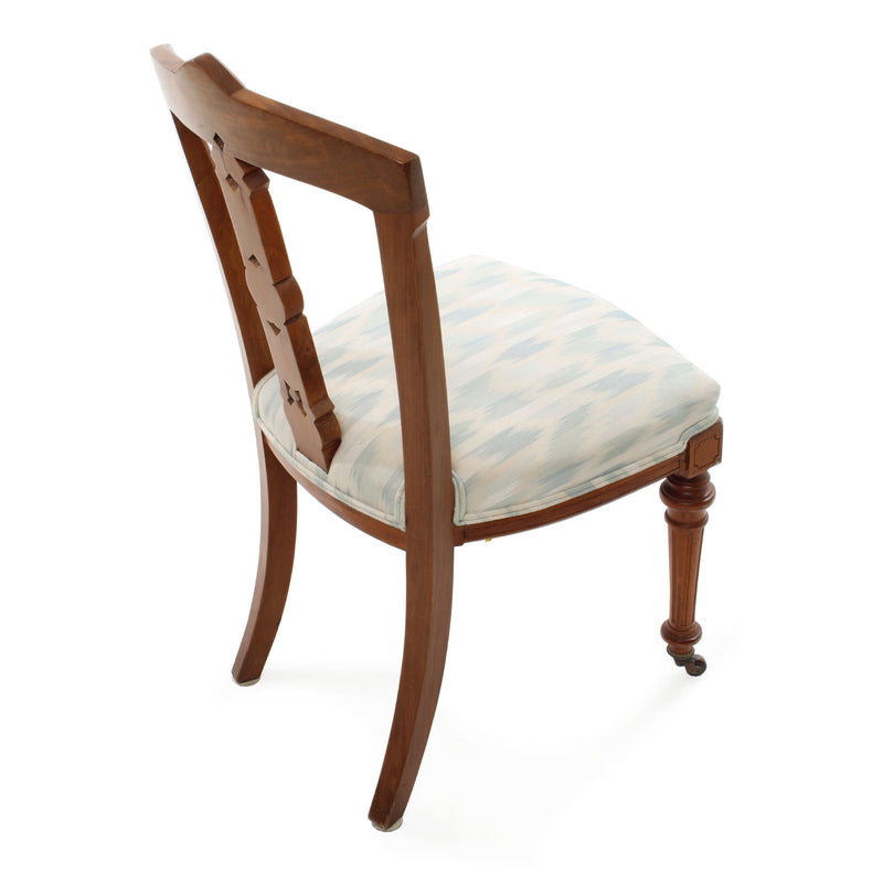 Victorian Carved Walnut Dining Chairs w/ Upholstered Seats (Set of 6)
