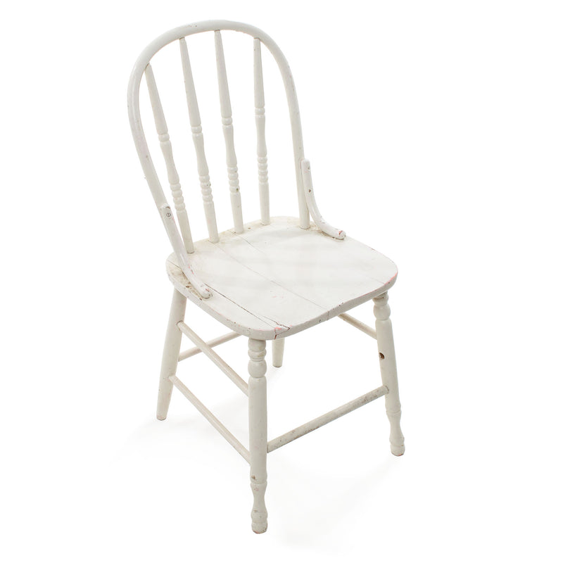 White Painted Hoop Back Chair (As Is)
