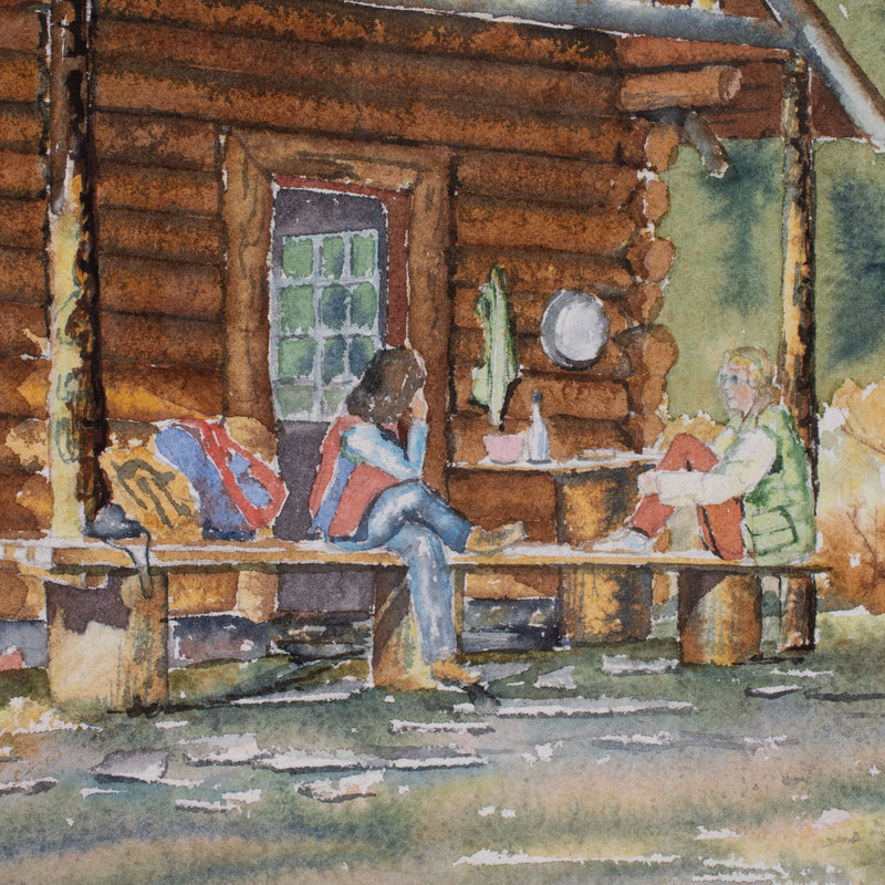 Original Watercolour "Wiwaxy Cabin - Mt. Odaray" by Jeanette McClelland