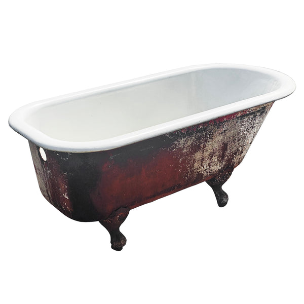 Rusted Red Tub with No Legs (As Is)