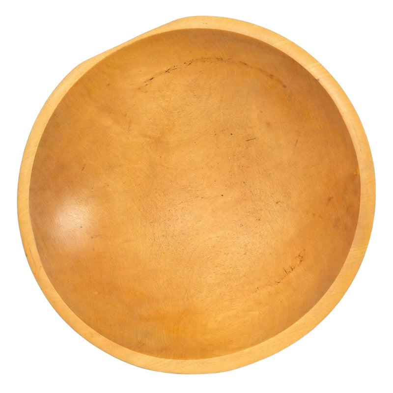 Out of Round Wood Dough Bowl
