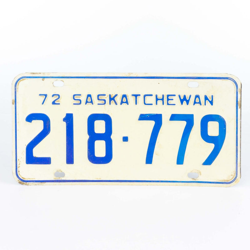 Saskatchewan 1972 Licence Plates (Pair)