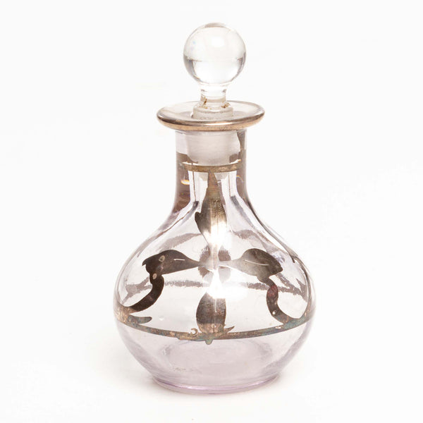Silver Overlay Perfume Bottle
