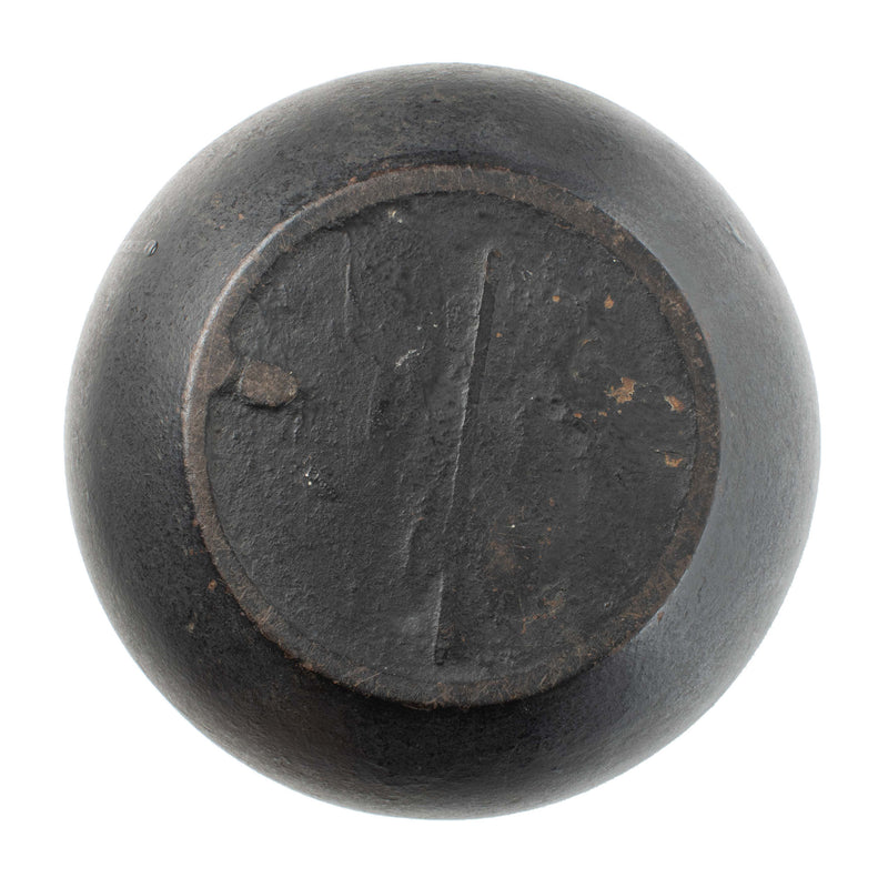 Black Cast Spitoon with White Interior