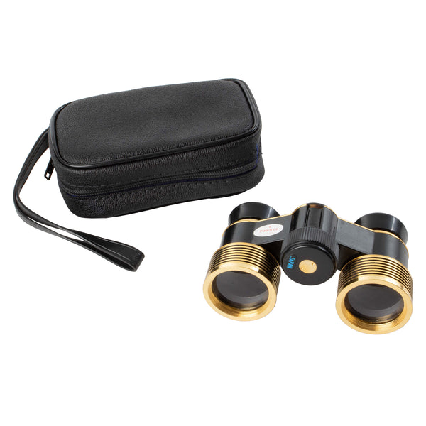 Black and Gold Tasco Opera Glasses with Original Case and Box