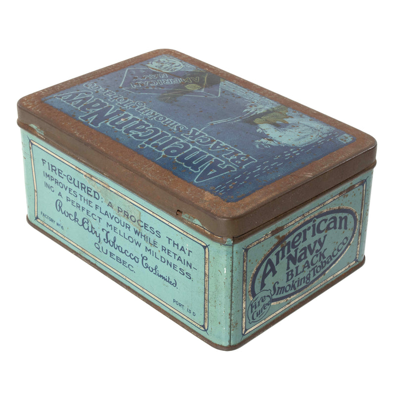 Blue "American Navy" Black Smoking Tobacco Tin