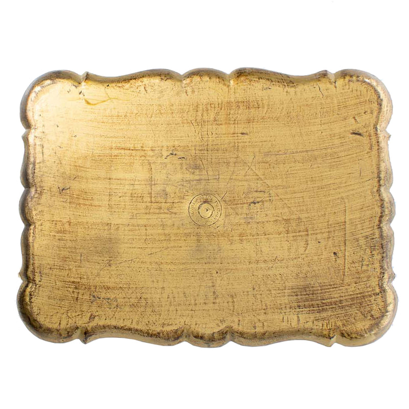 Blue and Gold Resin Florentine Tray