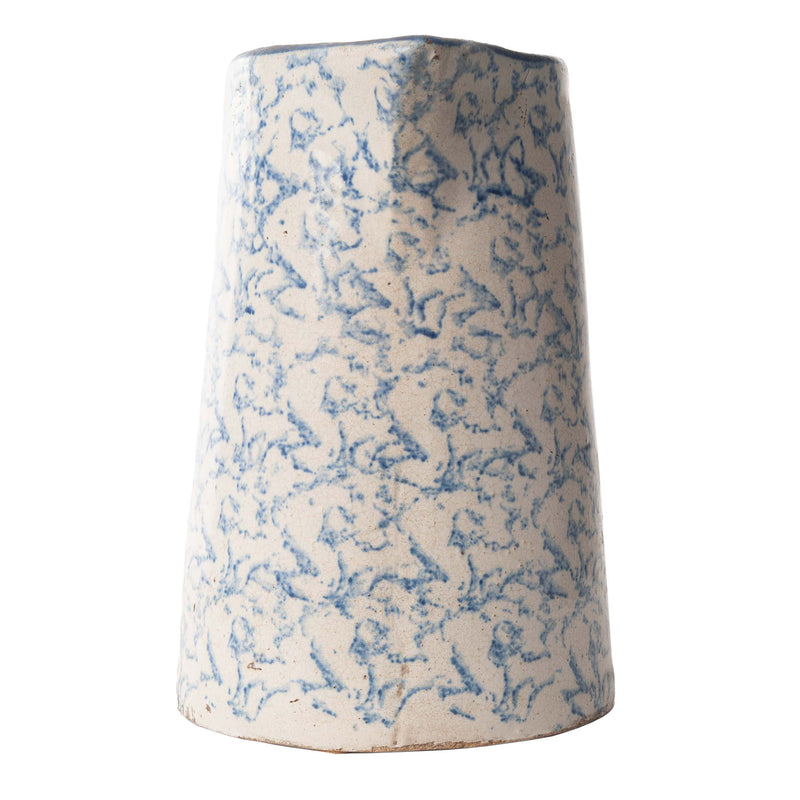 Blue and Grey Stoneware Pitcher