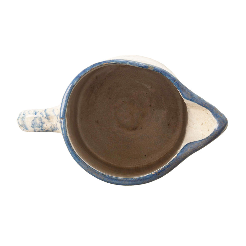 Blue and Grey Stoneware Pitcher