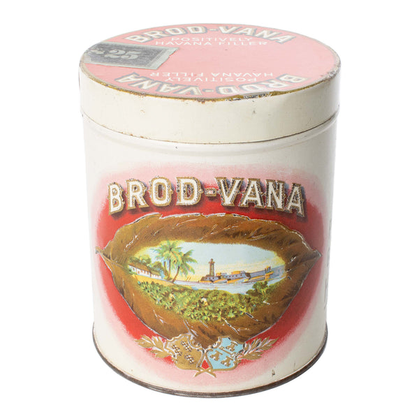 Brod-Vana Filler Tin with Paper Cigar Tubes