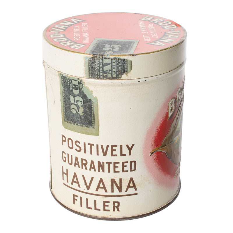Brod-Vana Filler Tin with Paper Cigar Tubes