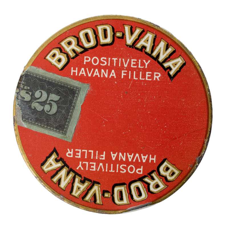 Brod-Vana Filler Tin with Paper Cigar Tubes