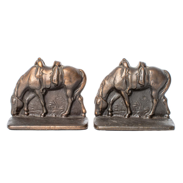 Bronze Figural Horse Bookends