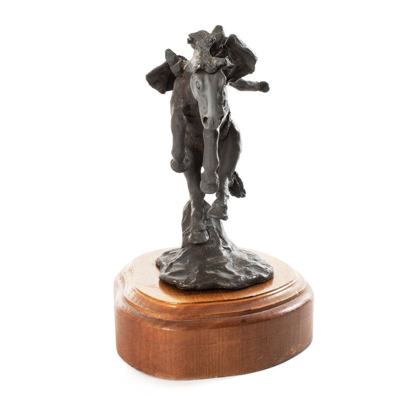 Bronze Sculpture by Mike Capser '80 with Separate Wood Base
