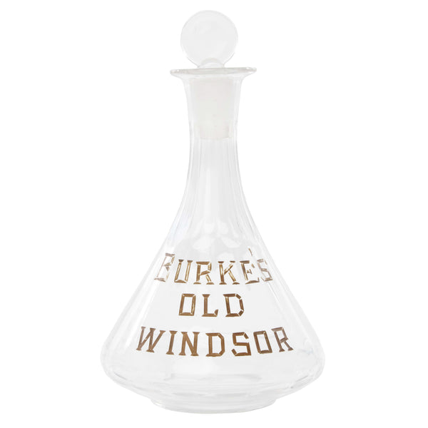 Burkes Old Windsor Advertising Decanter with Stopper