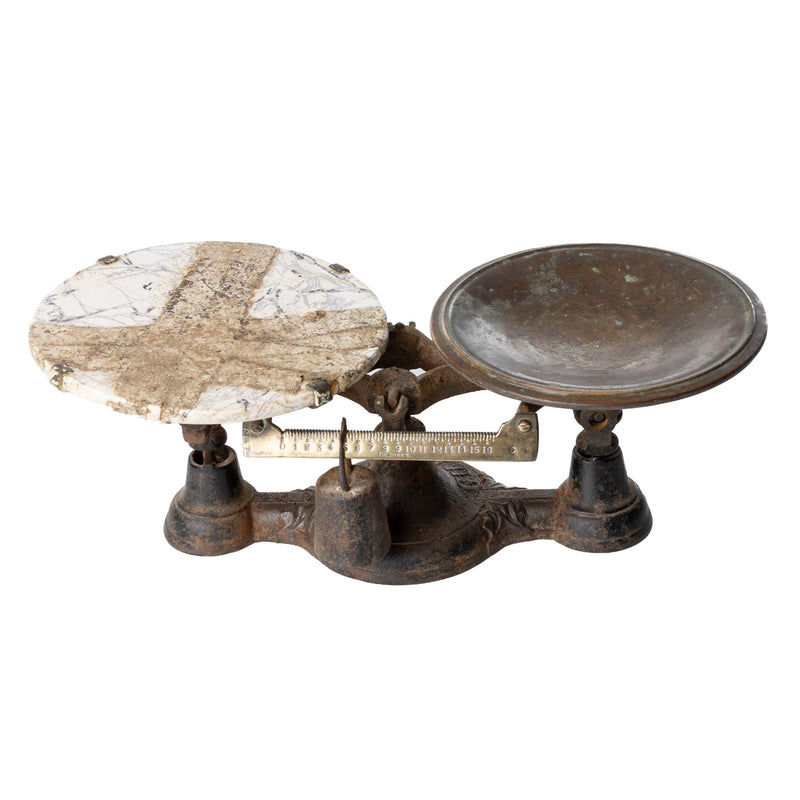 Vintage Chicken Balance Scale with 8 Weights