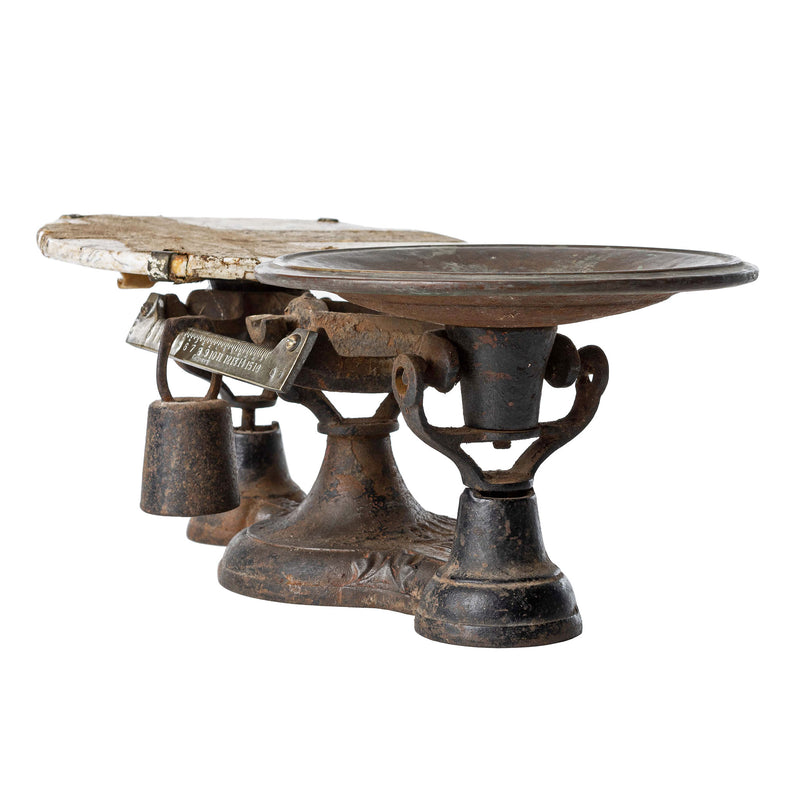 Vintage Chicken Balance Scale with 8 Weights