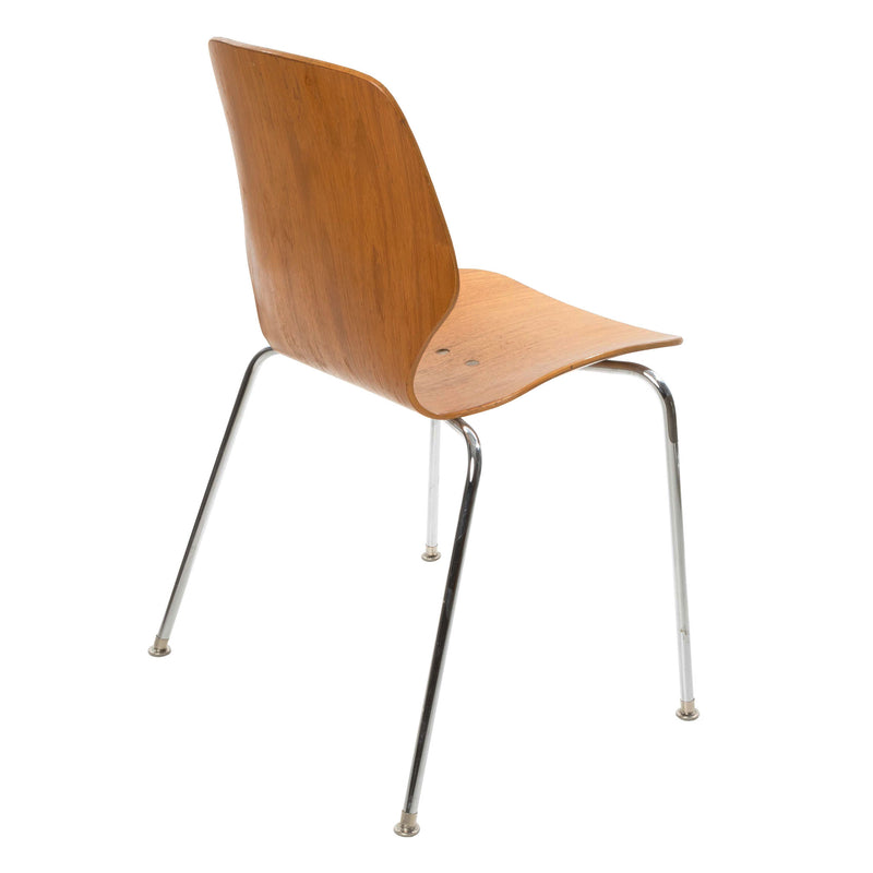 Danish Teak and Chrome Dining Chair