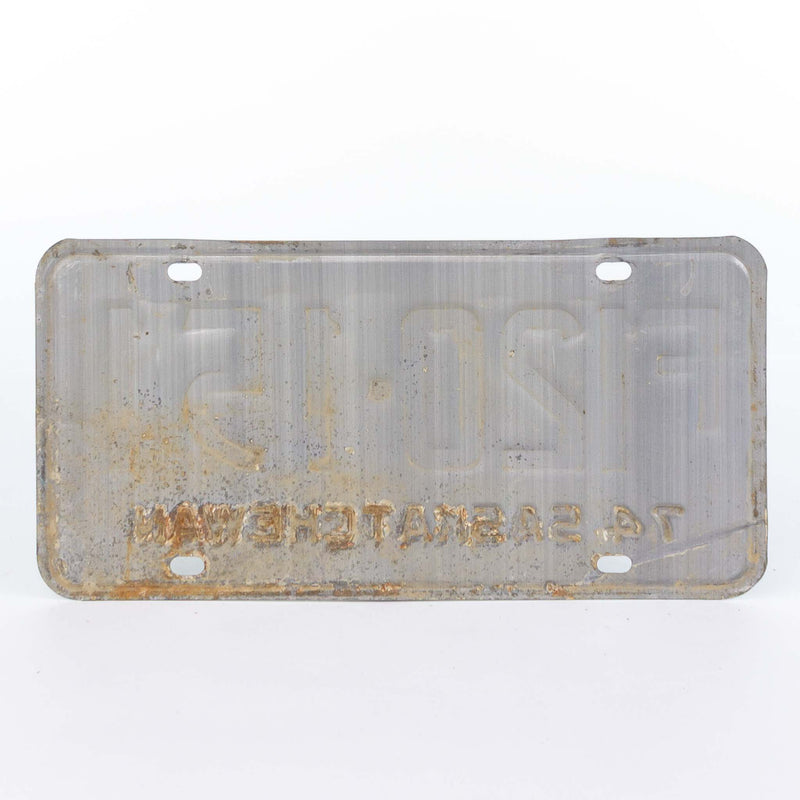Saskatchewan 1974 Licence Plate "F120-151"